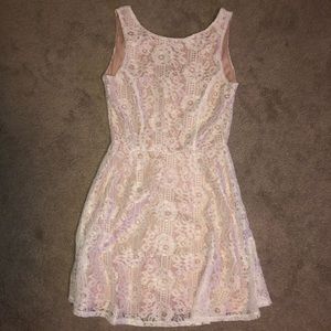 White Lace Skater Dress